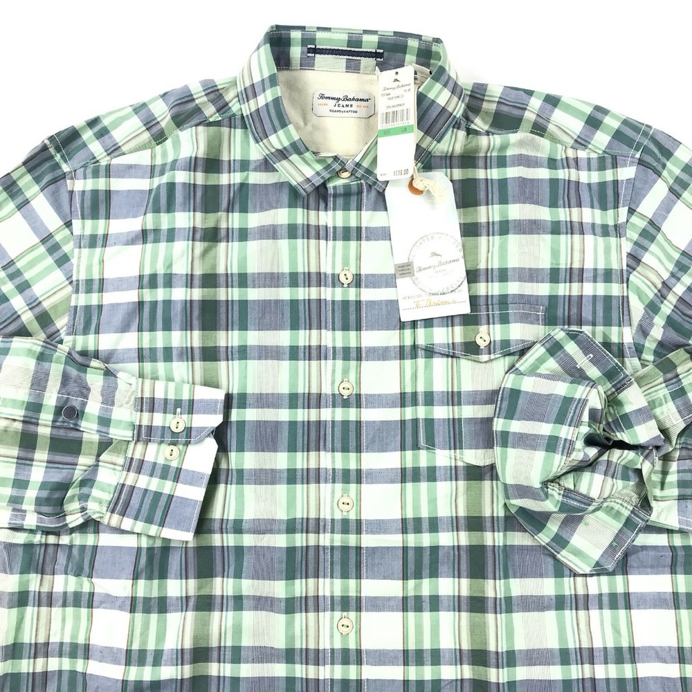 Tommy Bahama Shirt Plaid Zione Wilderness